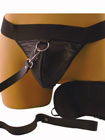 Fetish Fantasy Leather Jockstrap And Leash